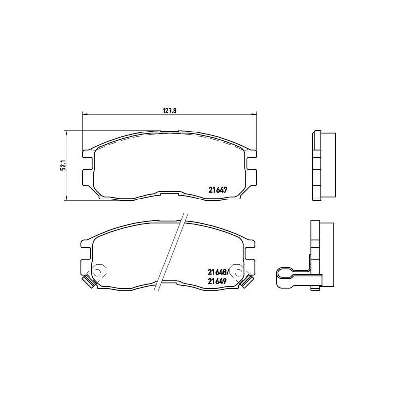 BREMBO P 54 014 Brzdové destičky přední pro Galant Eclipse Persona Space Wagon Runner Lancer Santamo