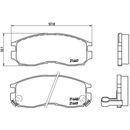 BREMBO P 54 014 Brzdové platničky predné pre Galant Eclipse Persona Space Wagon Runner Lancer