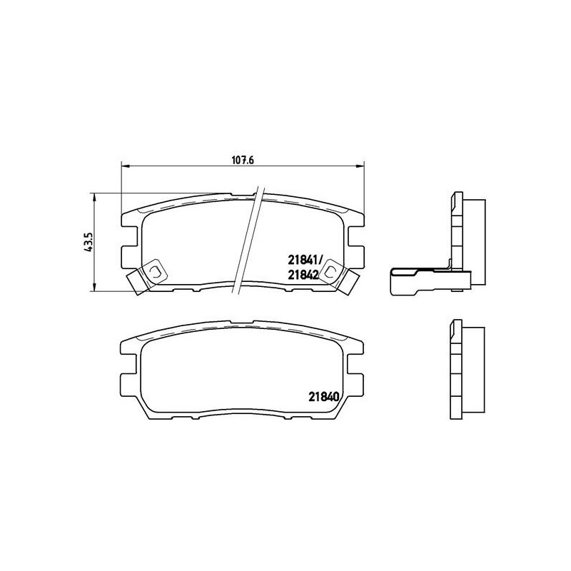 BREMBO P 54 018 Klocki hamulcowe tył dla PAJERO L 400 Delica / Space Gear Space Wagon