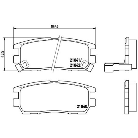 BREMBO P 54 018 Brzdové destičky zadní pro PAJERO L 400 Delica / Space Gear Space Wagon