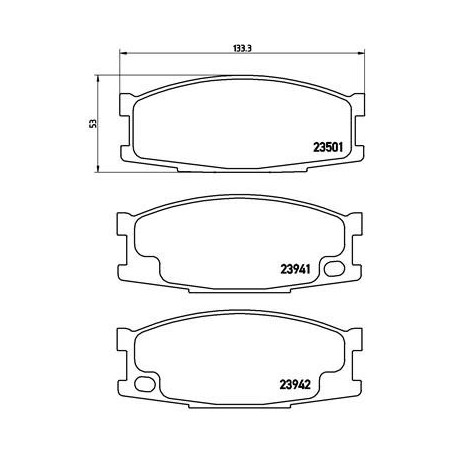 BREMBO P 54 024 Klocki hamulcowe przód dla