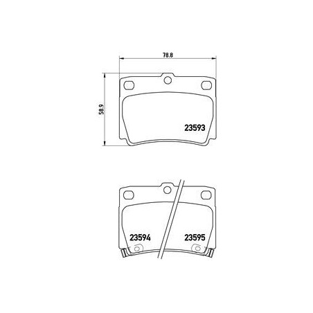 BREMBO P 54 026 Brake Pads Set Rear for Mitsubishi Pajero Sport Galloper
