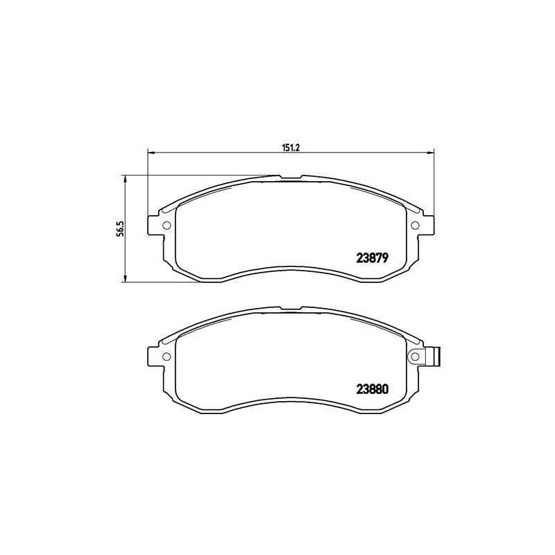 BREMBO P 54 033 Brake Pads Set Front for Mitsubishi L 200