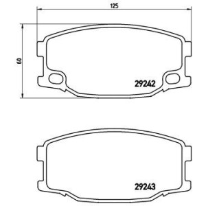 BREMBO P 54 035 Brzdové platničky predné pre