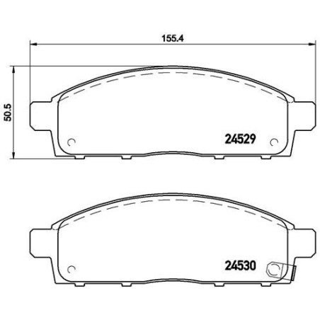 BREMBO P 54 038 Klocki hamulcowe przód dla L 200 Pajero Sport Fullback 1200