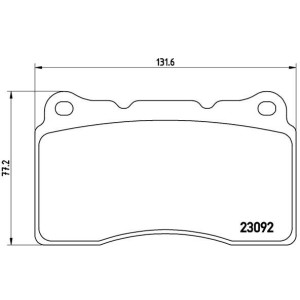 BREMBO P 54 040 Brzdové platničky predné pre Megane Lancer S60 V70