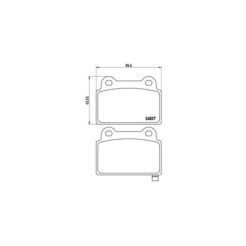 BREMBO P 54 052 Brake Pads Set Rear for Mitsubishi Lancer