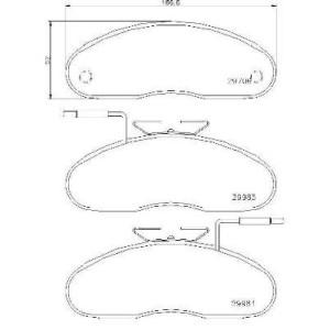 BREMBO P 56 019 Pastiglie freno anteriore per Nissan Trade Cabstar