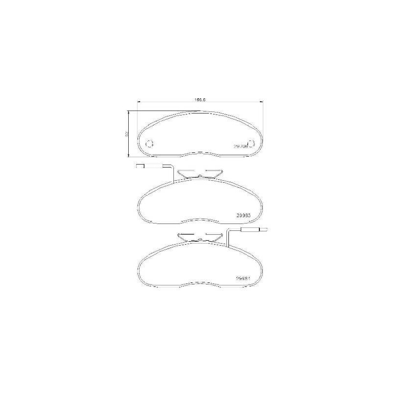 BREMBO P 56 019 Pastiglie freno anteriore per Nissan Trade Cabstar