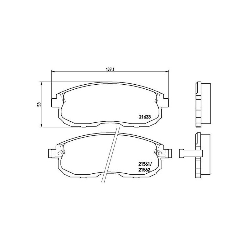 BREMBO P 56 021 Brzdové platničky predné pre Altima Sentra 200 350 Maxima Skyline 180 G i30 SX4
