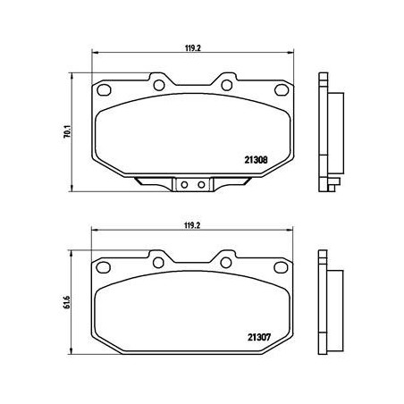 BREMBO P 56 025 Brake Pads Set Front for Impreza Silvia 300 Yaris