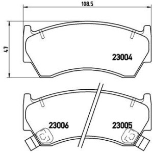 BREMBO P 56 033 Pastiglie freno anteriore per Nissan Almera Presea