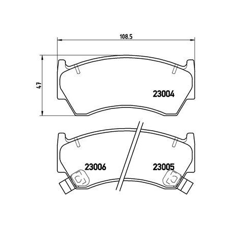 BREMBO P 56 033 Bremsbeläge Vorne für Nissan Almera Presea
