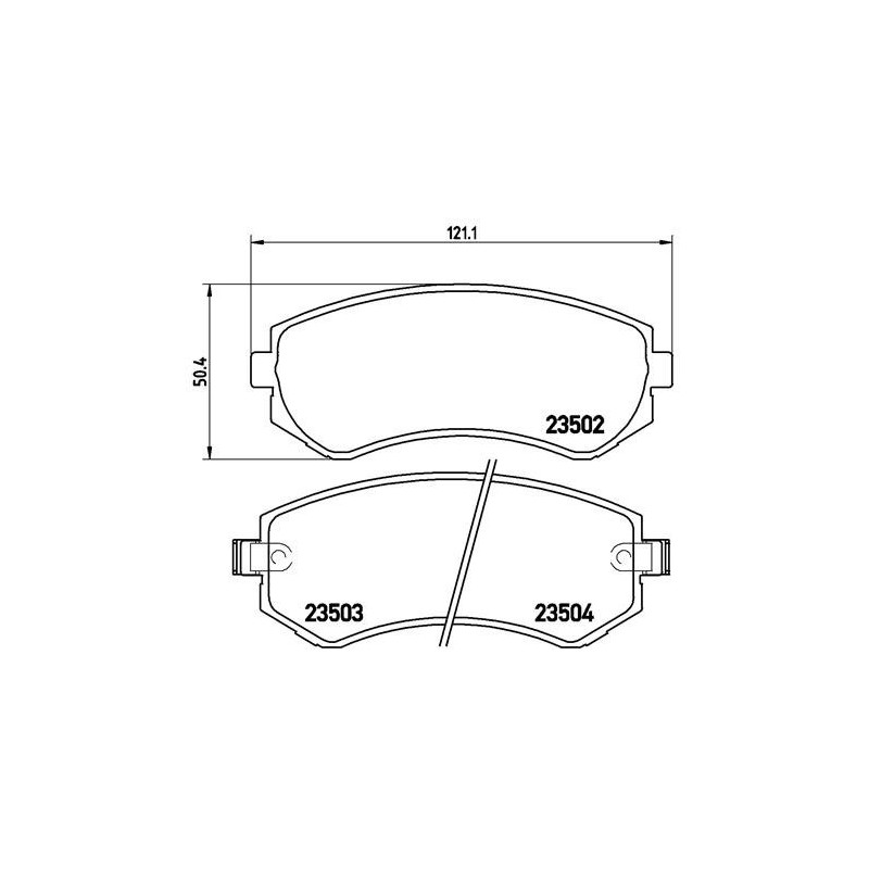 BREMBO P 56 039 Brzdové platničky predné pre Patrol Almera 240SX