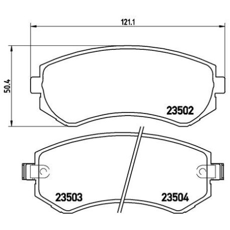 BREMBO P 56 039 Brzdové platničky predné pre Patrol Almera 240SX