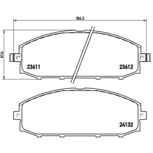 BREMBO P 56 041 Pastiglie freno anteriore per Nissan Patrol