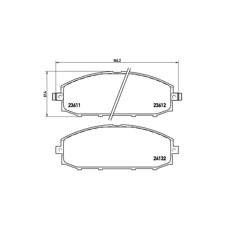 BREMBO P 56 041 Brake Pads Set Front for Nissan Patrol