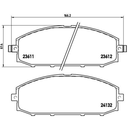 BREMBO P 56 041 Plaquettes de frein avant pour Nissan Patrol