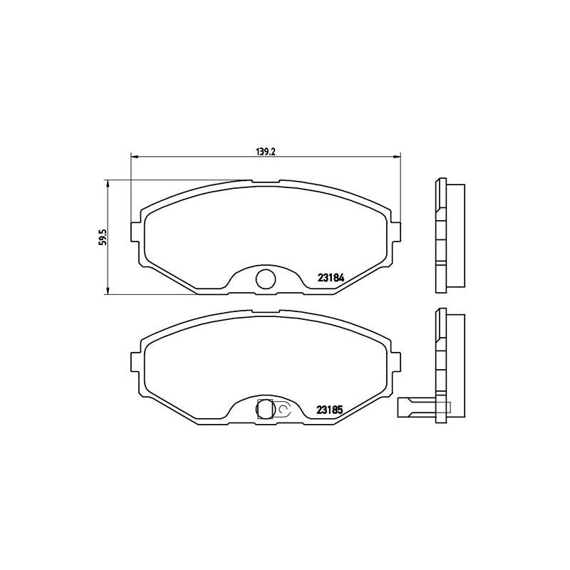 BREMBO P 56 045 Plaquettes de frein avant pour Maxima Cedric Q45