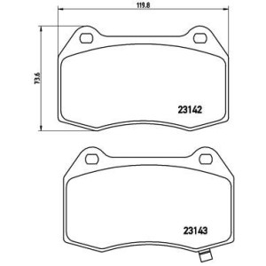 BREMBO P 56 047 Brzdové platničky predné pre 350 Civic Integra