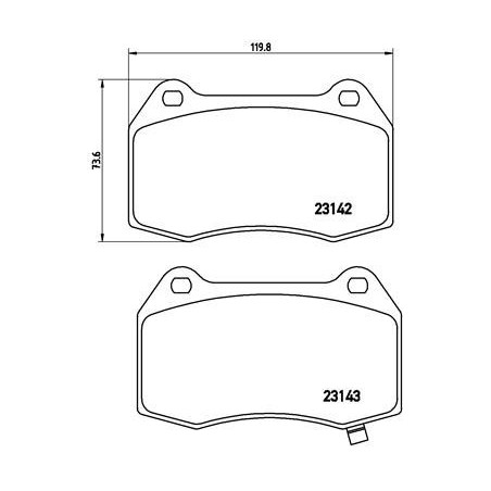 BREMBO P 56 047 Bremsbeläge Vorne für 350 Civic Integra