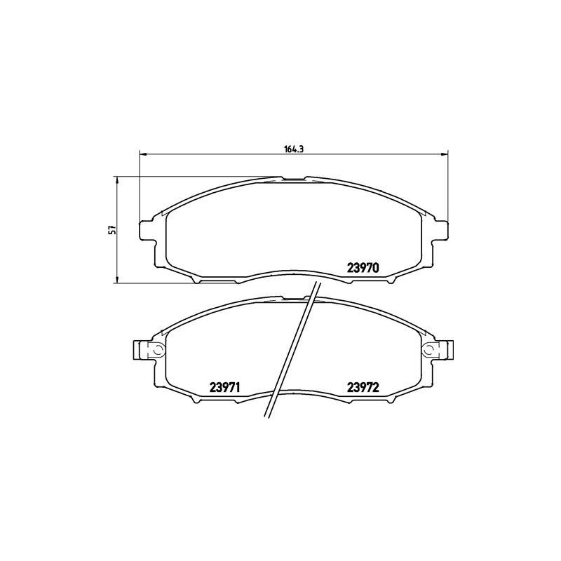 BREMBO P 56 049 Pastillas de freno delantero para Nissan Navara NP300