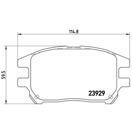 BREMBO P 56 050 Brzdové platničky predné pre Lexus RX