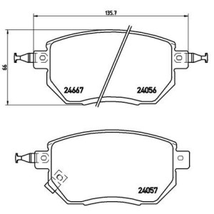 BREMBO P 56 051 Brzdové destičky přední pro Murano FX G M35 Maxima Pathfinder