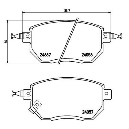 BREMBO P 56 051 Pastiglie freno anteriore per Murano FX G M35 Maxima Pathfinder