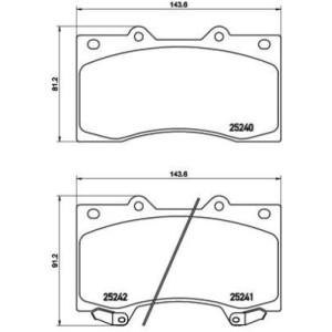 BREMBO P 56 081 Plaquettes de frein avant pour Nissan Patrol