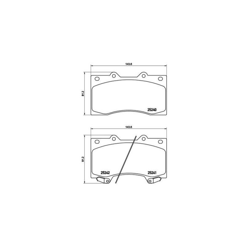 BREMBO P 56 081 Plaquettes de frein avant pour Nissan Patrol