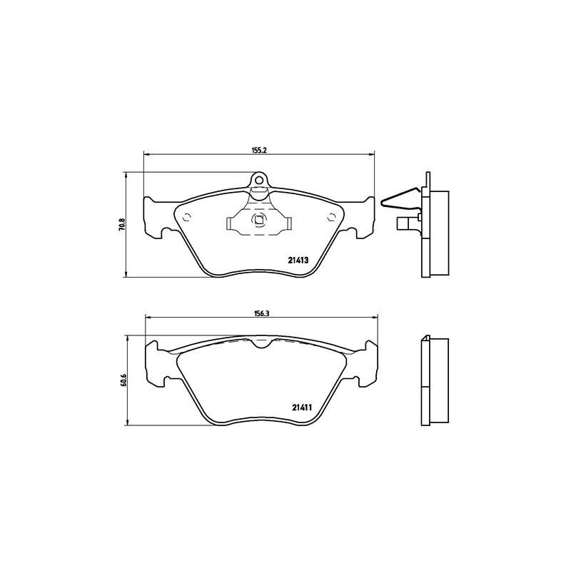 BREMBO P 59 019 Pastiglie freno anteriore per 900 Omega Calibra Cavalier Vectra