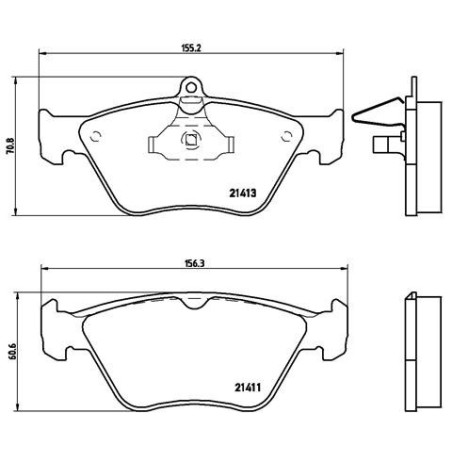 BREMBO P 59 019 Plaquettes de frein avant pour 900 Omega Calibra Cavalier Vectra