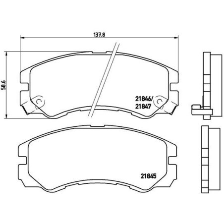 BREMBO P 59 020 Brake Pads Set Front for Frontera Trooper Monterey Pickup TFR/TFS
