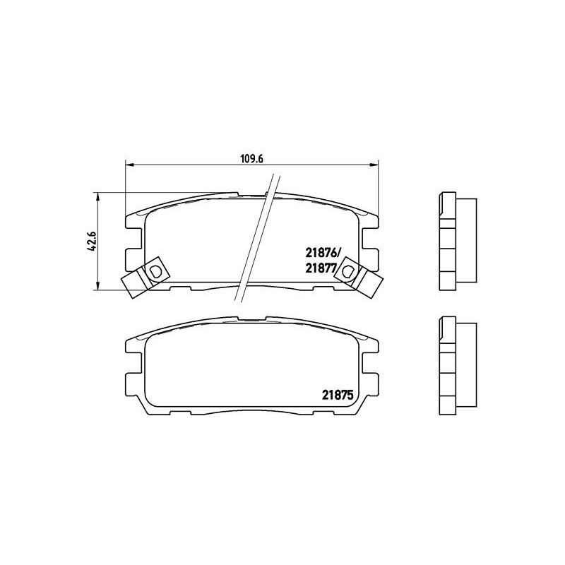 BREMBO P 59 021 Brzdové platničky zadné pre Frontera Hover Trooper Monterey TFR/TFS D-Max Wingle