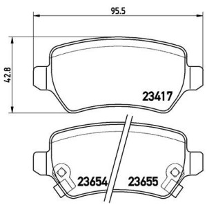 BREMBO P 59 038 Plaquettes de frein arrière pour Astra Zafira Meriva Combo Corsa Cee'D Astravan