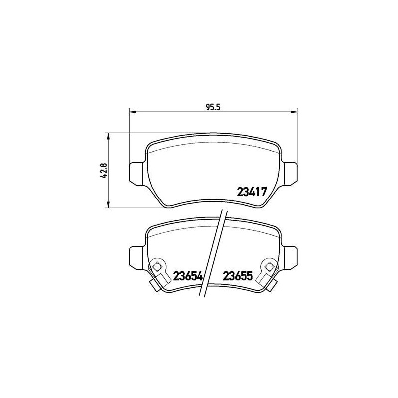 BREMBO P 59 038 Brzdové platničky zadné pre Astra Zafira Meriva Combo Corsa Cee'D Astravan Venga