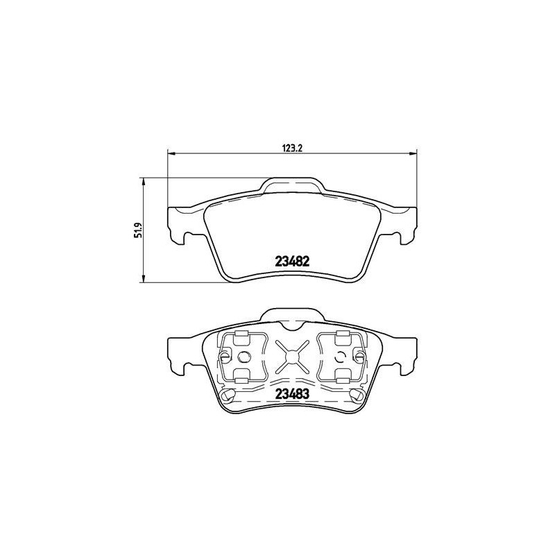 BREMBO P 59 044 Plaquettes de frein arrière pour Laguna Primera Espace Megane