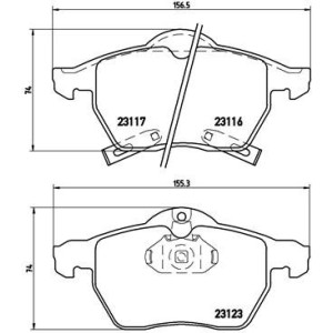 BREMBO P 59 048 Pastiglie freno anteriore per 9-5 9-3 Astra Zafira