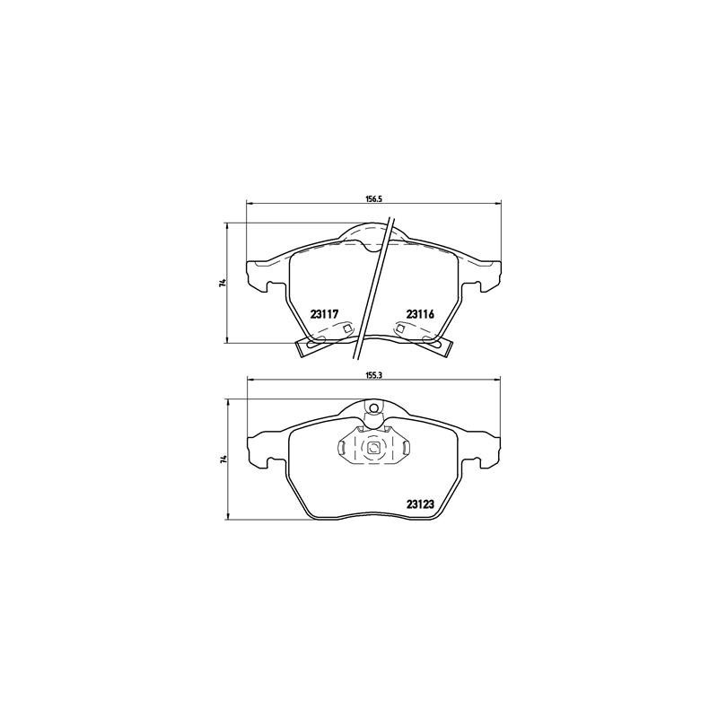 BREMBO P 59 048 Klocki hamulcowe przód dla 9-5 9-3 Astra Zafira