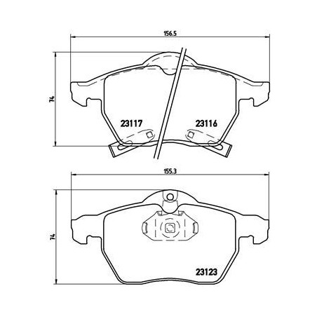 BREMBO P 59 048 Pastiglie freno anteriore per 9-5 9-3 Astra Zafira
