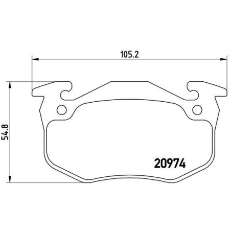 BREMBO P 61 032 Pastillas de freno trasero para 19 Megane Clio Xsara 306 206 ZX 309 205 Saxo Super