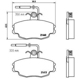 BREMBO P 61 043 Brzdové platničky predné pre Citroen ZX