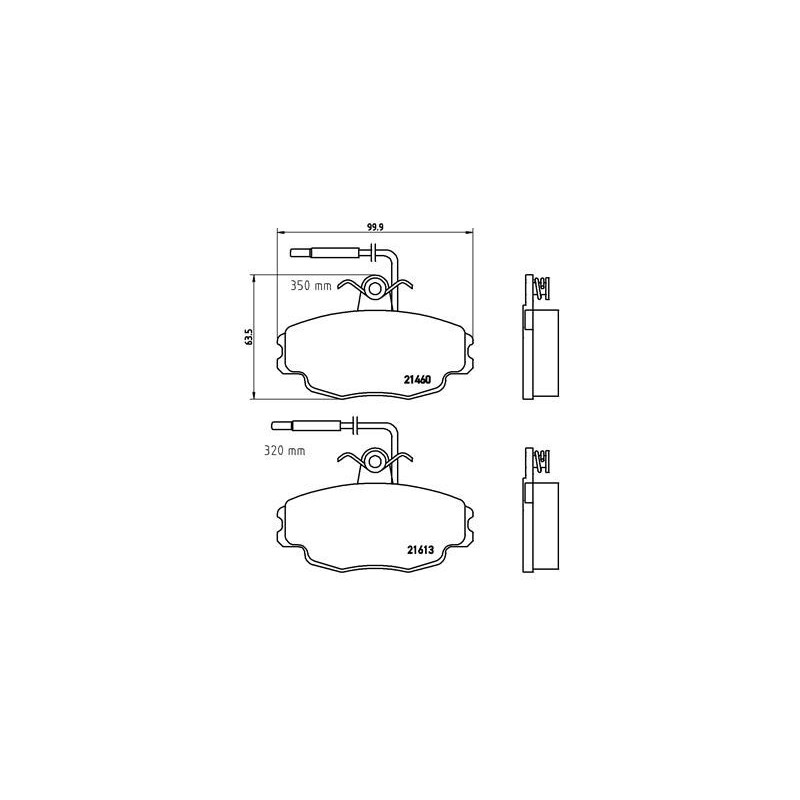 BREMBO P 61 043 Brzdové platničky predné pre Citroen ZX