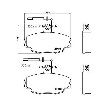 BREMBO P 61 043 Pastiglie freno anteriore per Citroen ZX