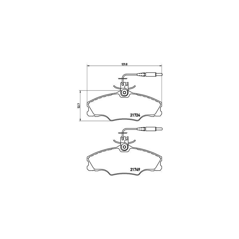 BREMBO P 61 056 Brzdové destičky přední pro Peugeot 406