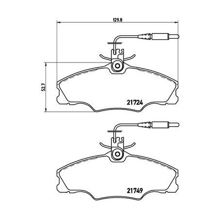 BREMBO P 61 056 Pastiglie freno anteriore per Peugeot 406