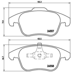 BREMBO P 61 086 Pastillas de freno delantero para 5008 DS5 DS Corsa 208 C4 Picasso Grand Picasso DS4