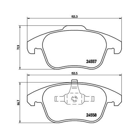 BREMBO P 61 086 Brzdové destičky přední pro 5008 DS5 DS Corsa 208 C4 Picasso Grand Picasso DS4 2008