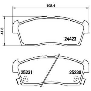 BREMBO P 61 108 Brzdové platničky predné pre i C-Zero iOn Alto Celerio